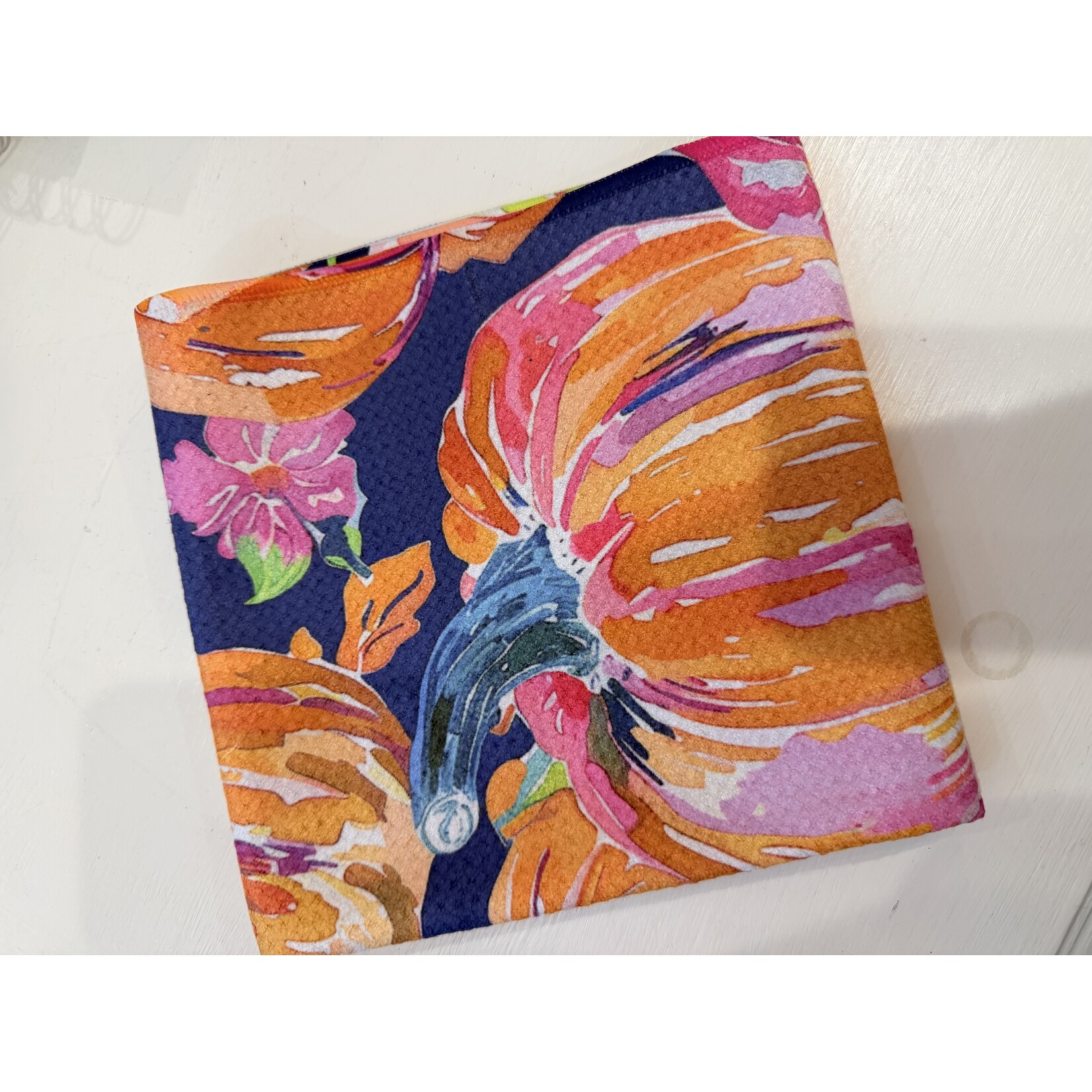 Faire Waffle Kitchen Towel- Pink Pumpkin