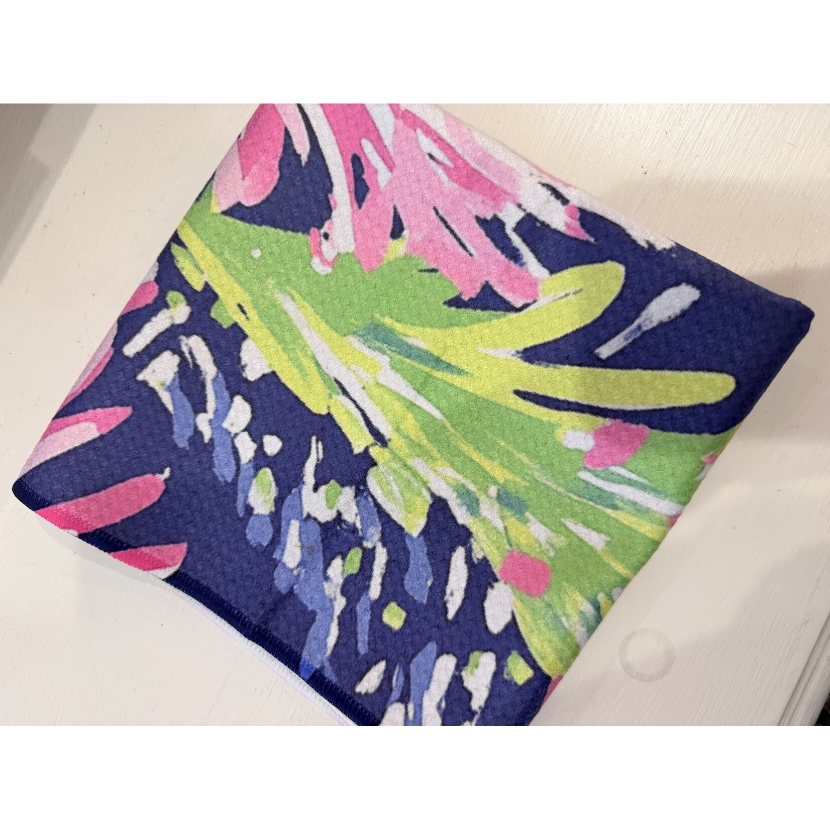 Faire Waffle Kitchen Towel-  Preppy Navy