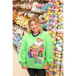 qos QOS Colorful Shopping Santa Sweatshirt