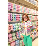 Queen of Sparkles QOS Colorblock Santa Button up - Pastel