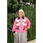 Queen of Sparkles QOS Santa In Leopard Suit Cardigan