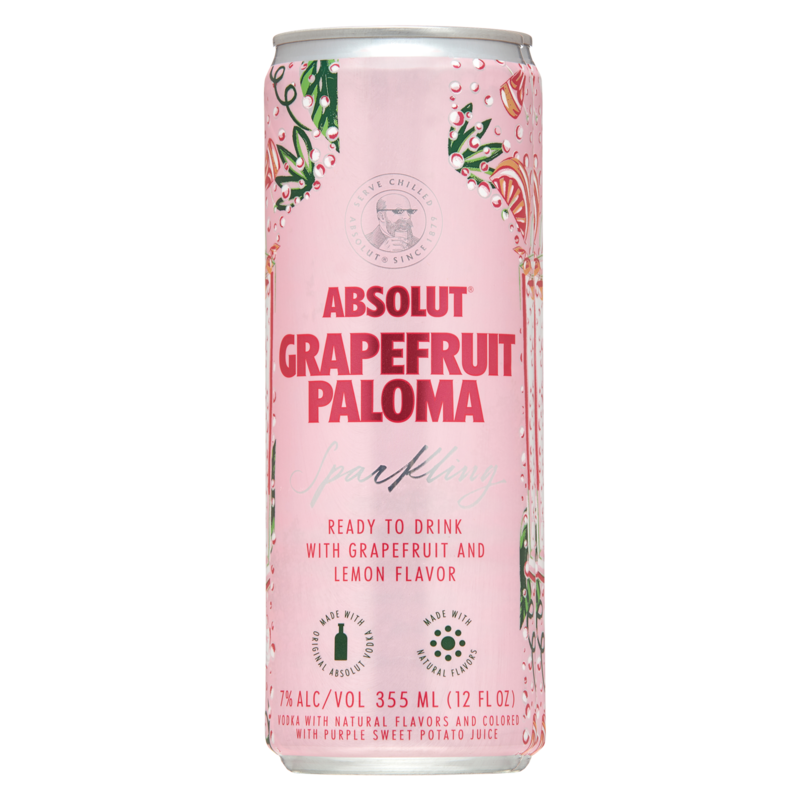 Absolut Grapefruit Paloma 4 x 12 oz cans Fenwick Liquor