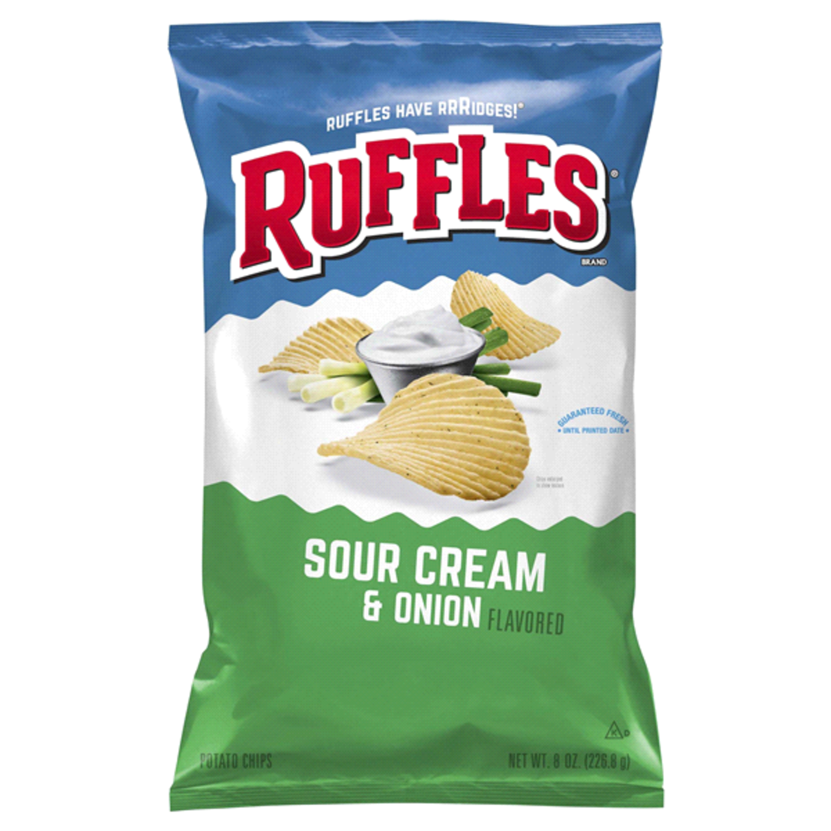 Ruffles Sour Cream Onion Potato Chips 8 oz
