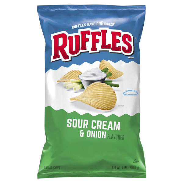 Ruffles Sour Cream Onion Potato Chips 8 oz Fenwick Liquor