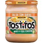 Tostitos Dip Salsa Con Queso Medium 15 oz
