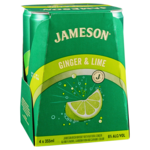 Jameson Jameson Ginger & Lime 4 x 12 oz cans