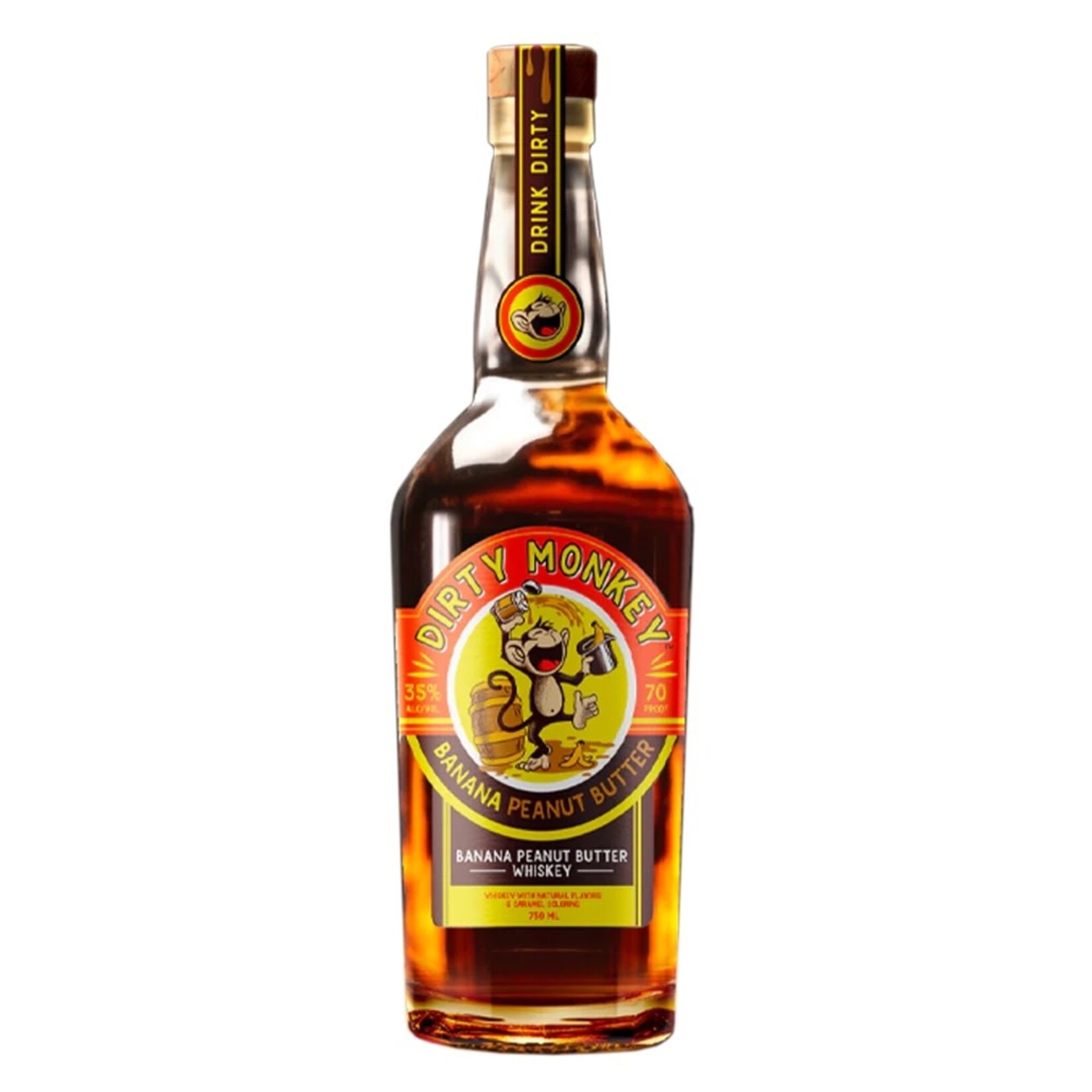 Dirty Monkey Banana Peanut Butter Whiskey 750 mL