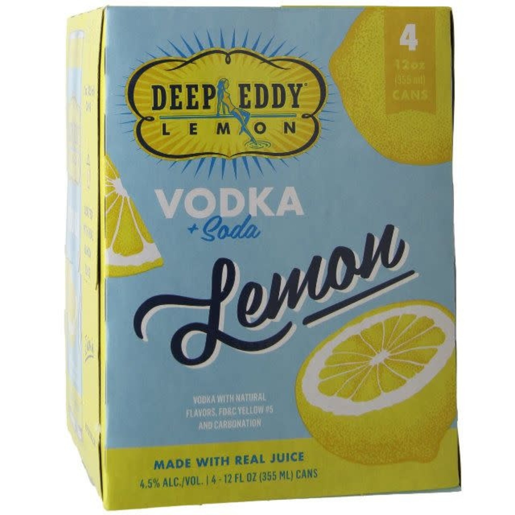 Deep Eddy Deep Eddy Vodka Soda Lemon RTD 4pk x 12oz cans