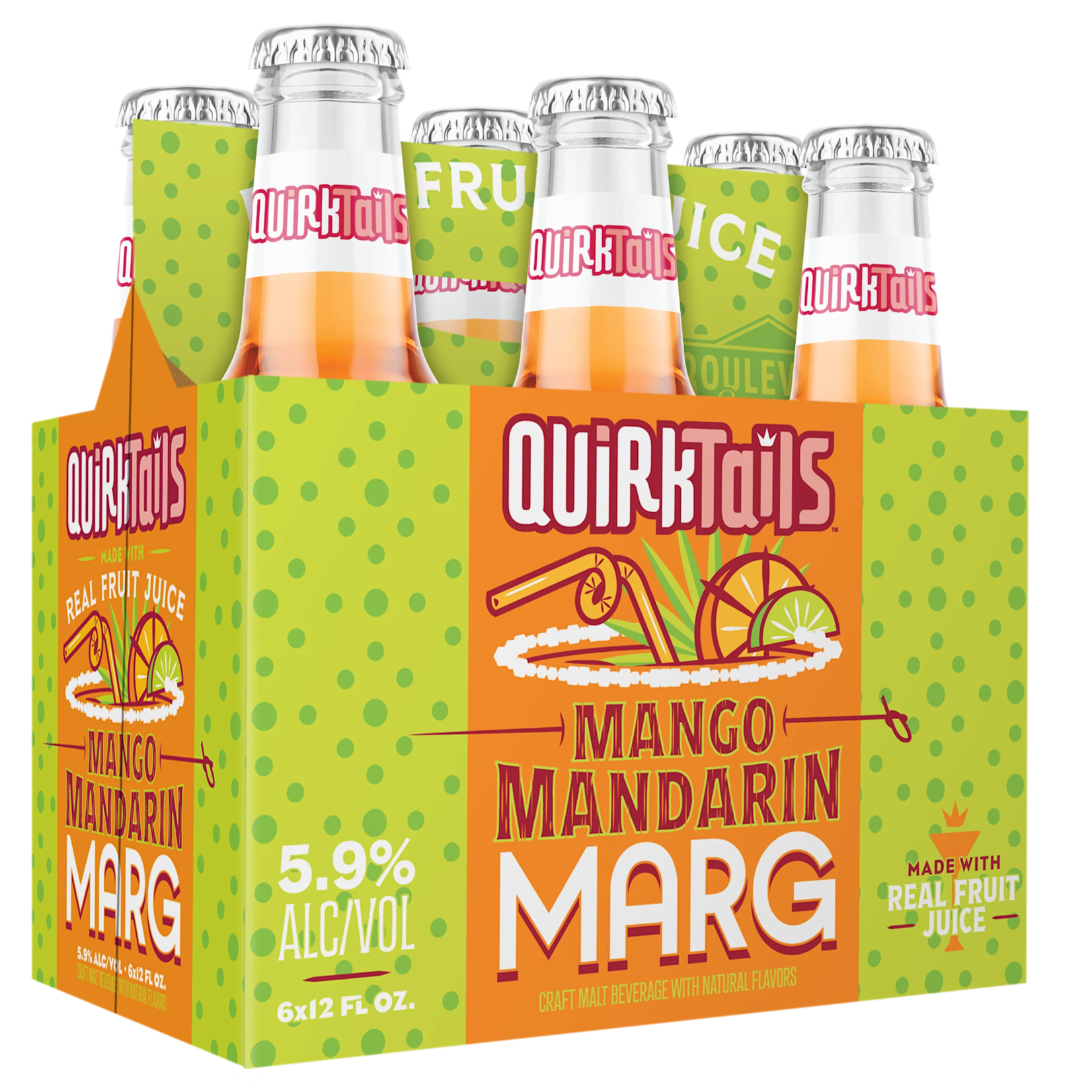Quirktails Mango Mandarin Marg 6pk x 12oz bottles