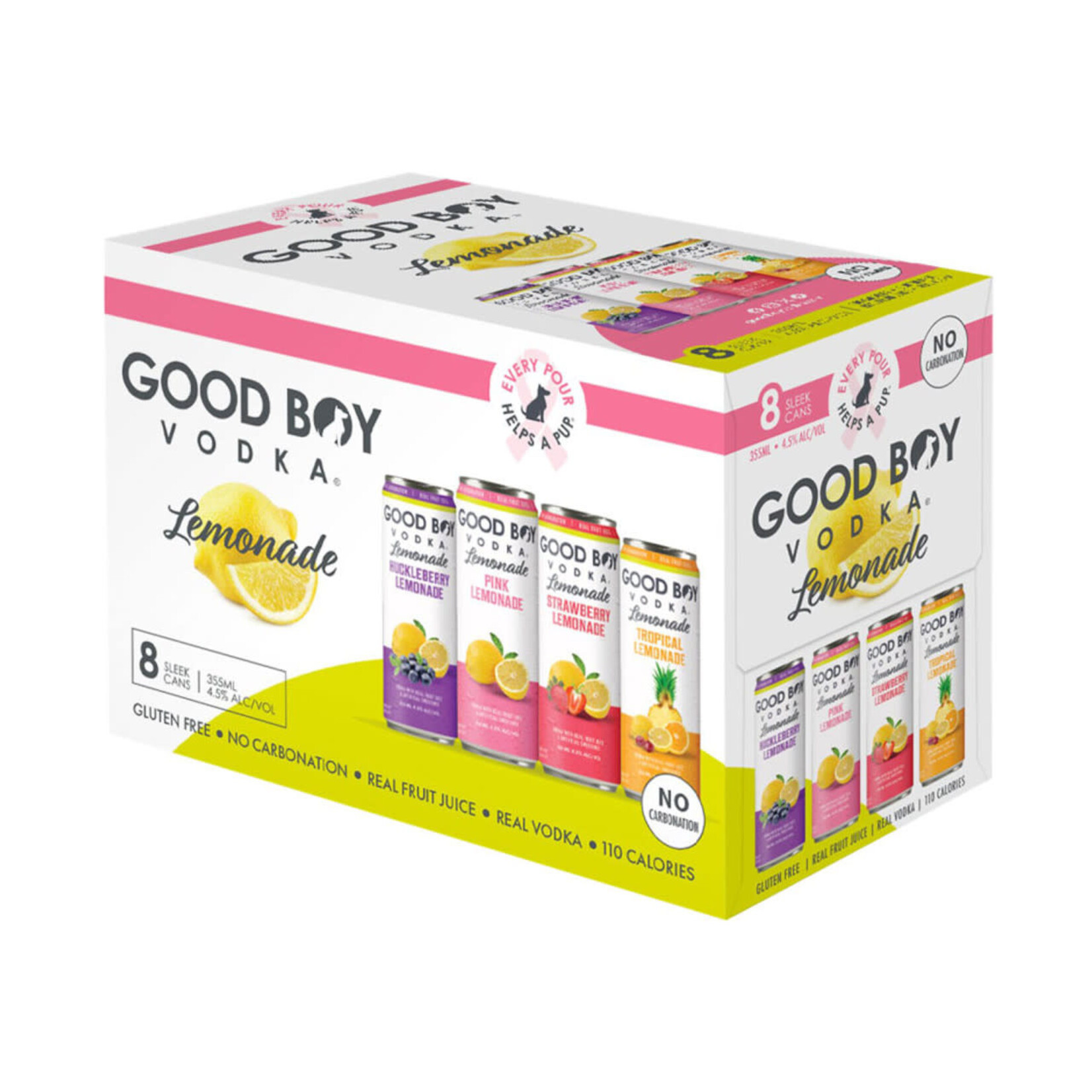 Good Boy Lemonade Vodka Cocktail Variety 8pk x 12oz cans