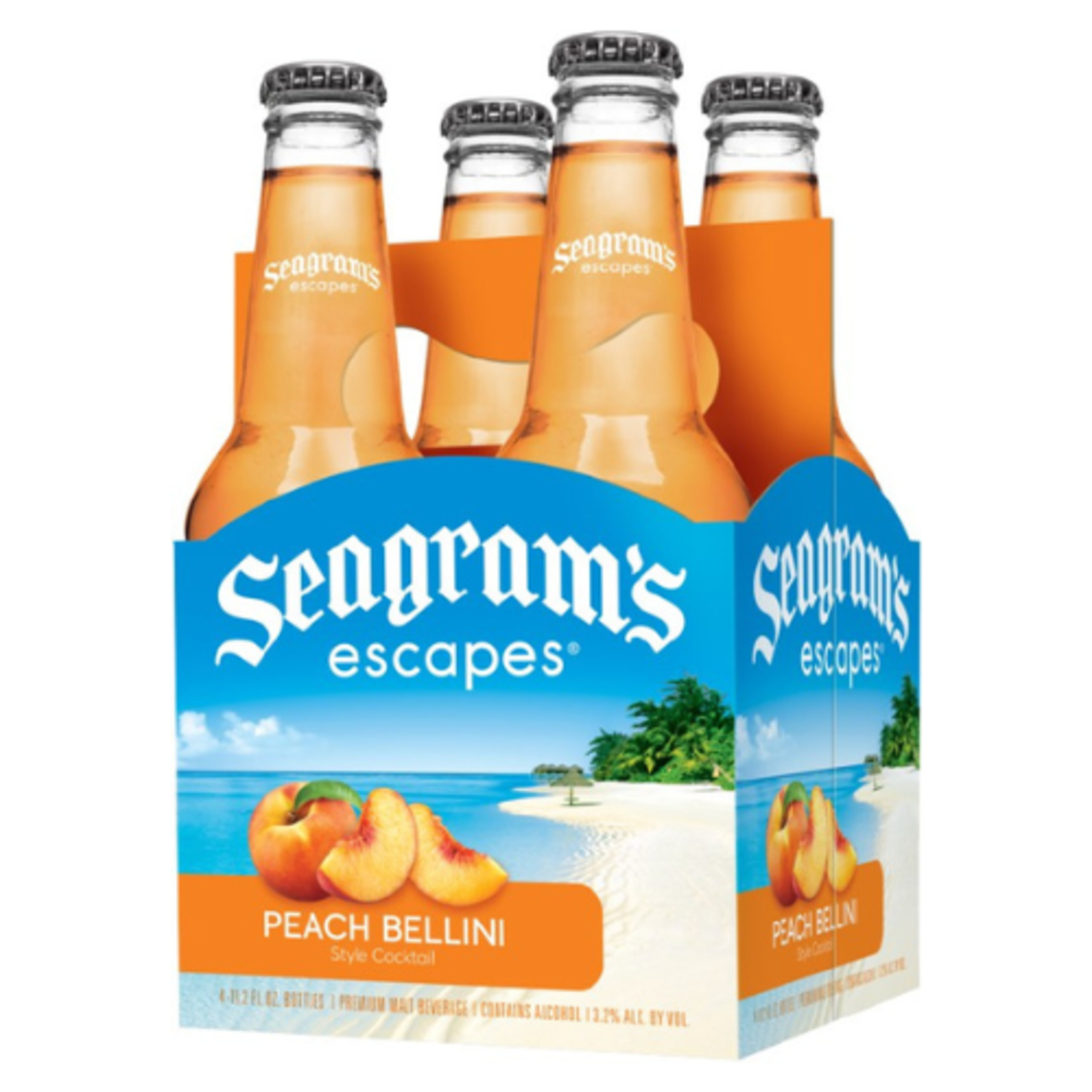 Seagrams Seagram’s Escapes Peach Bellini 4pk x 11.2oz bottles