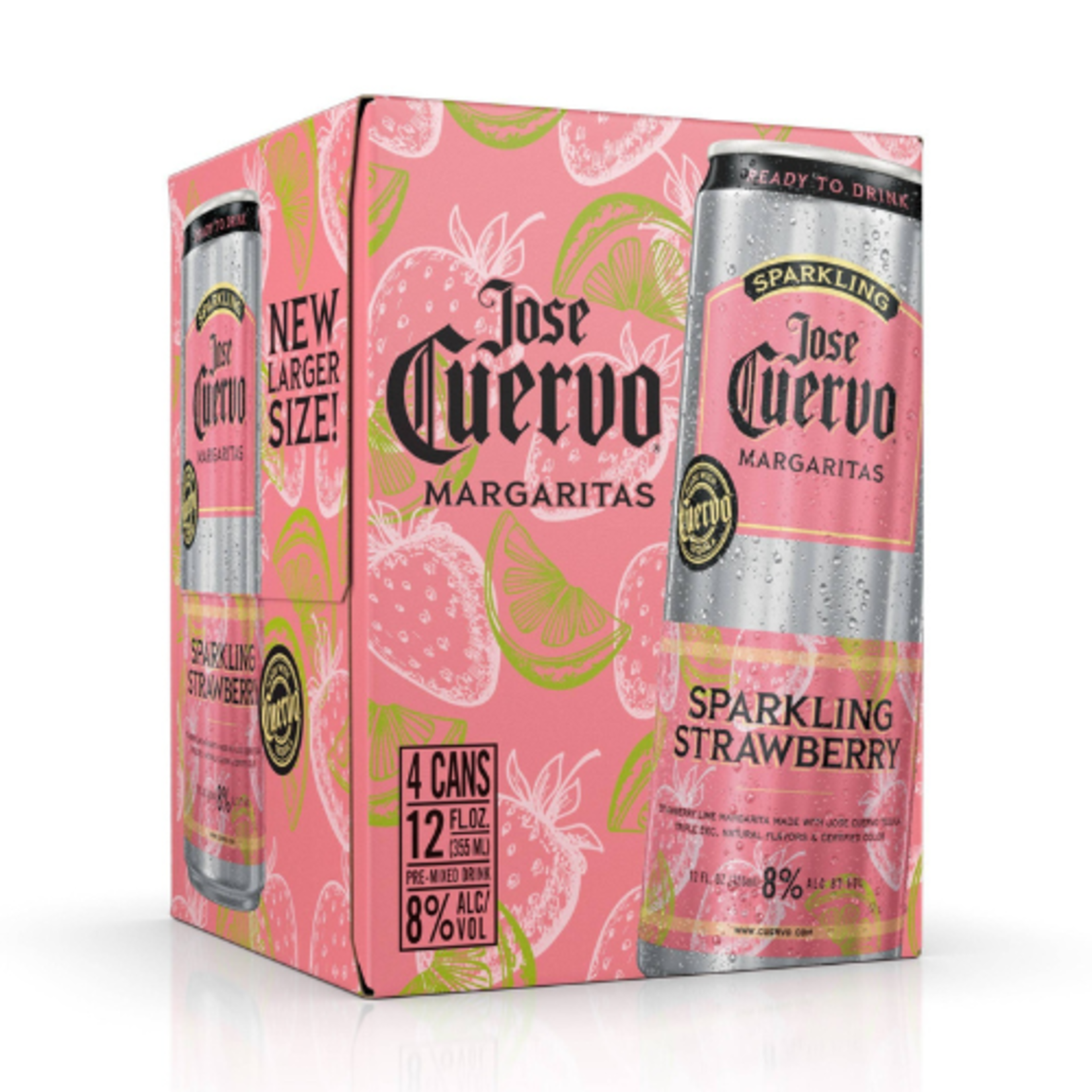 Jose Cuervo Jose Cuervo Sparkling Strawberry Marg 4pk x 12oz cans