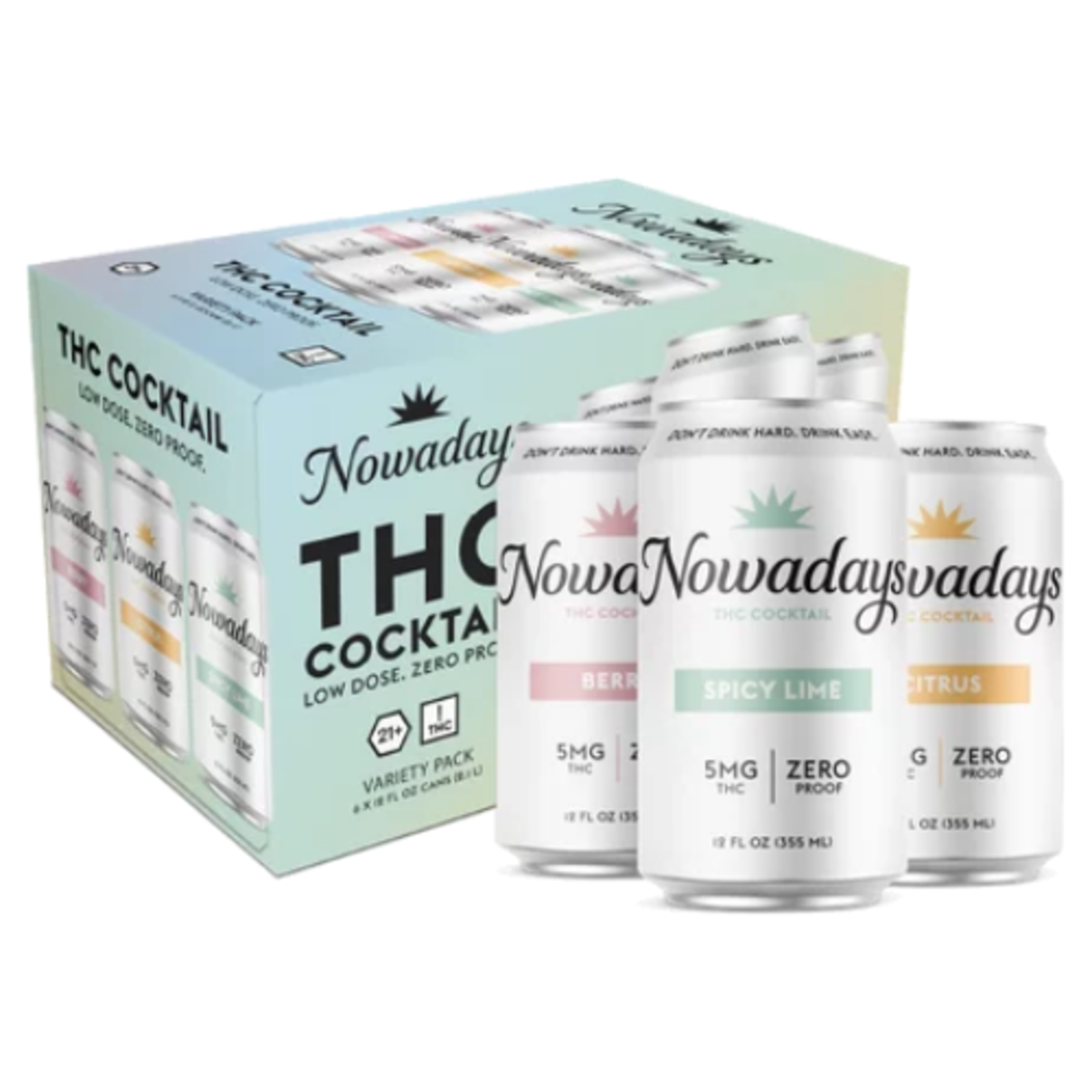 Nowadays Variety Pack 5MG THC 6pk x 12oz cans