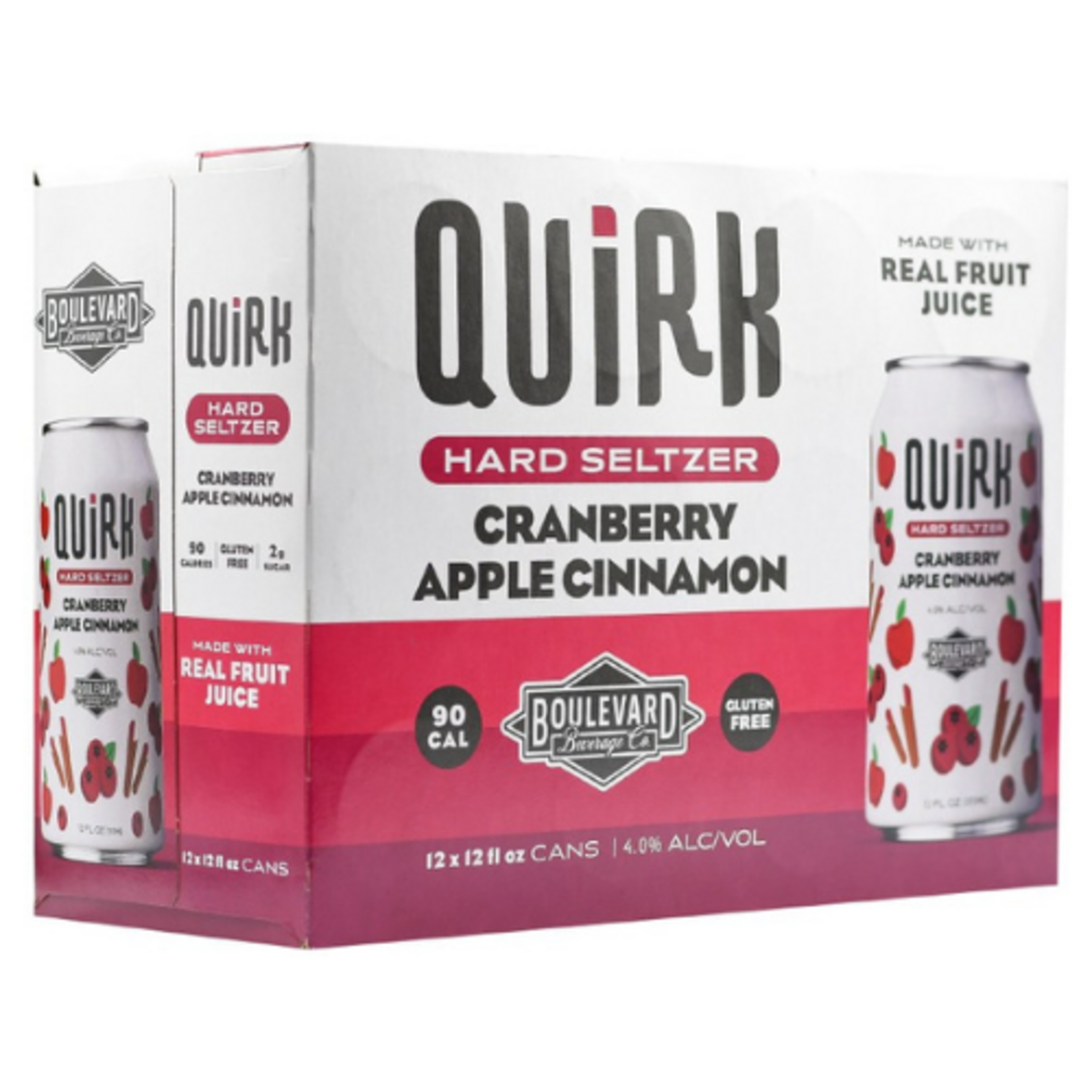 Quirk Cranberry Apple Cinnamon Seltzer 12pk x 12oz cans
