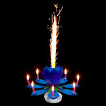 Spinning Cake Candle - BLUE