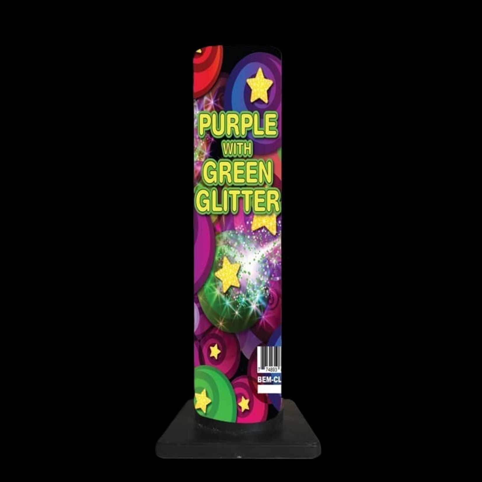 Purple with Green Glitter