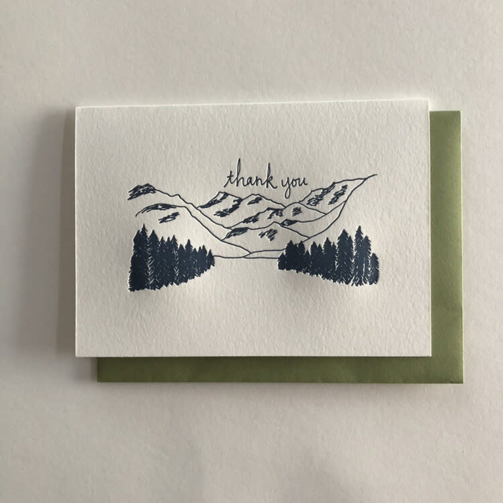Macon York Press Mountains Thank You Card