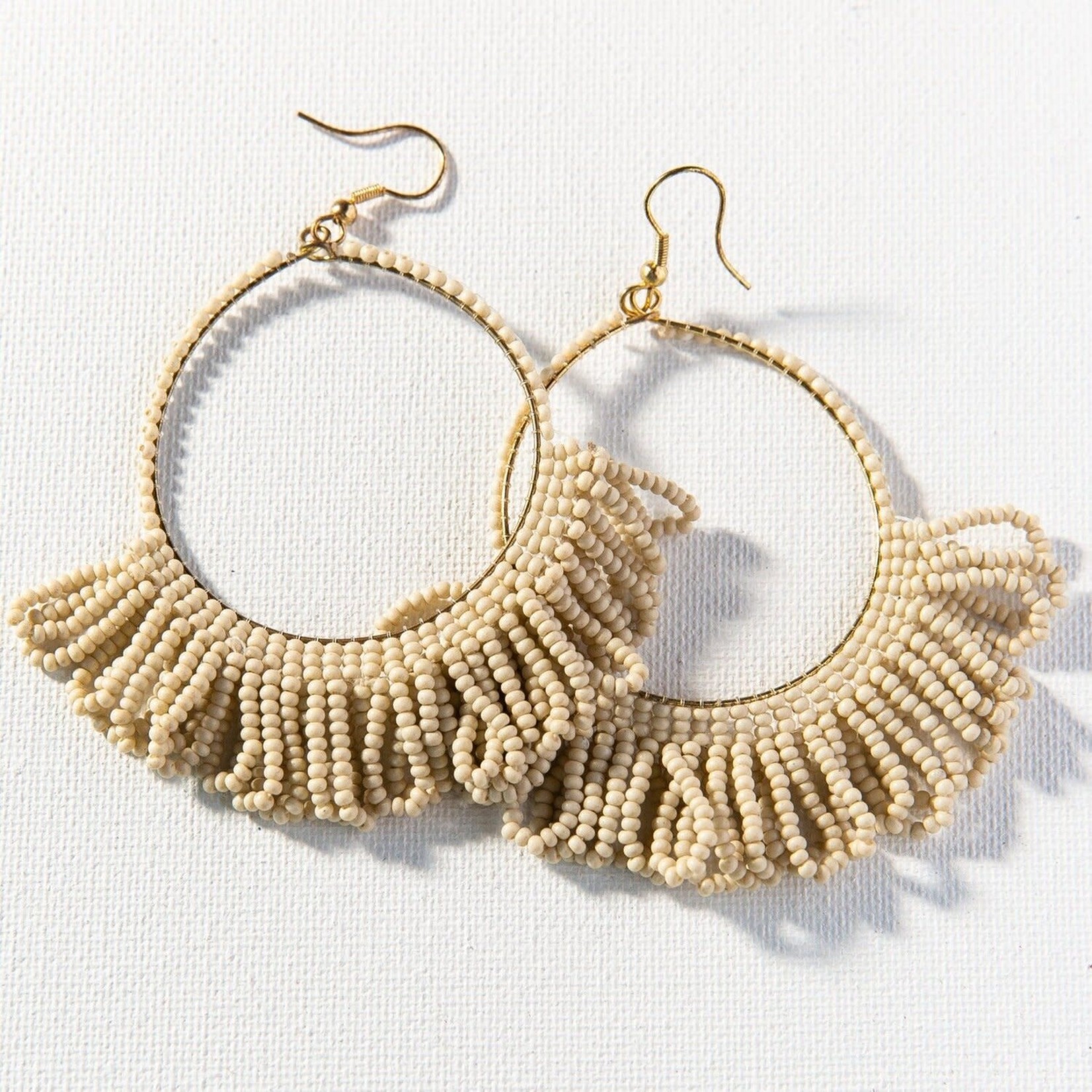 Fringe Seed Bead Hoops