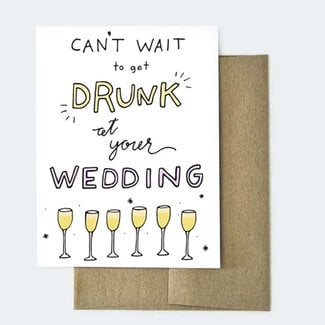 Aviate Press Drunk Wedding Card