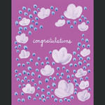 TYLRE Congrats Blue Dot Flowers Card