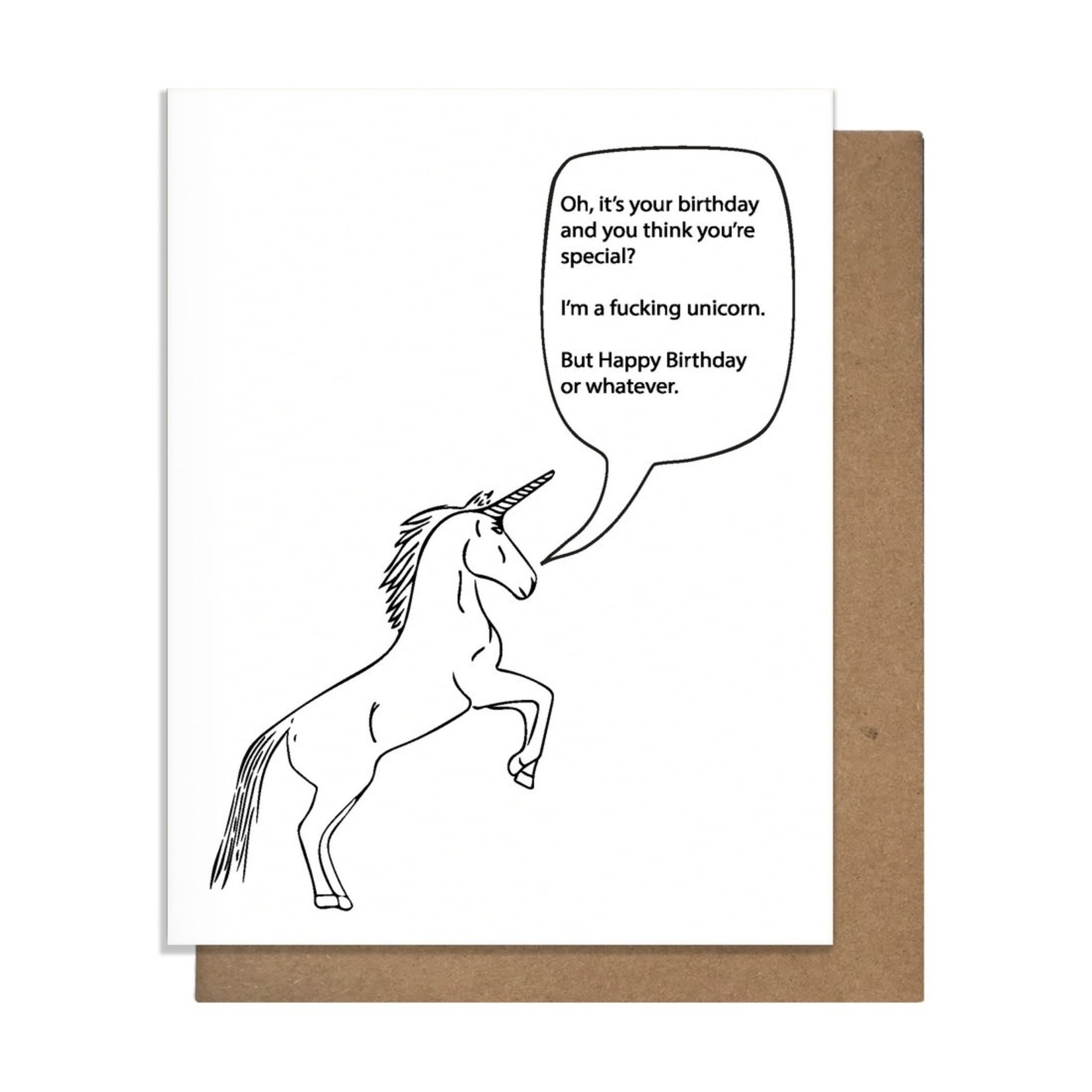 Pretty Alright Goods Unicorn Birthday Card