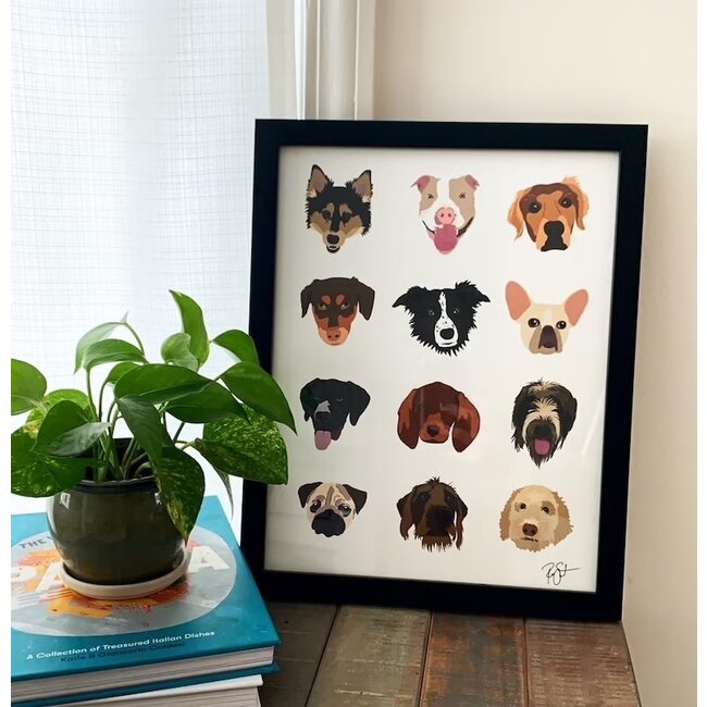 Ruff Sketch Designs Ruff Sketch Dog Grid Print