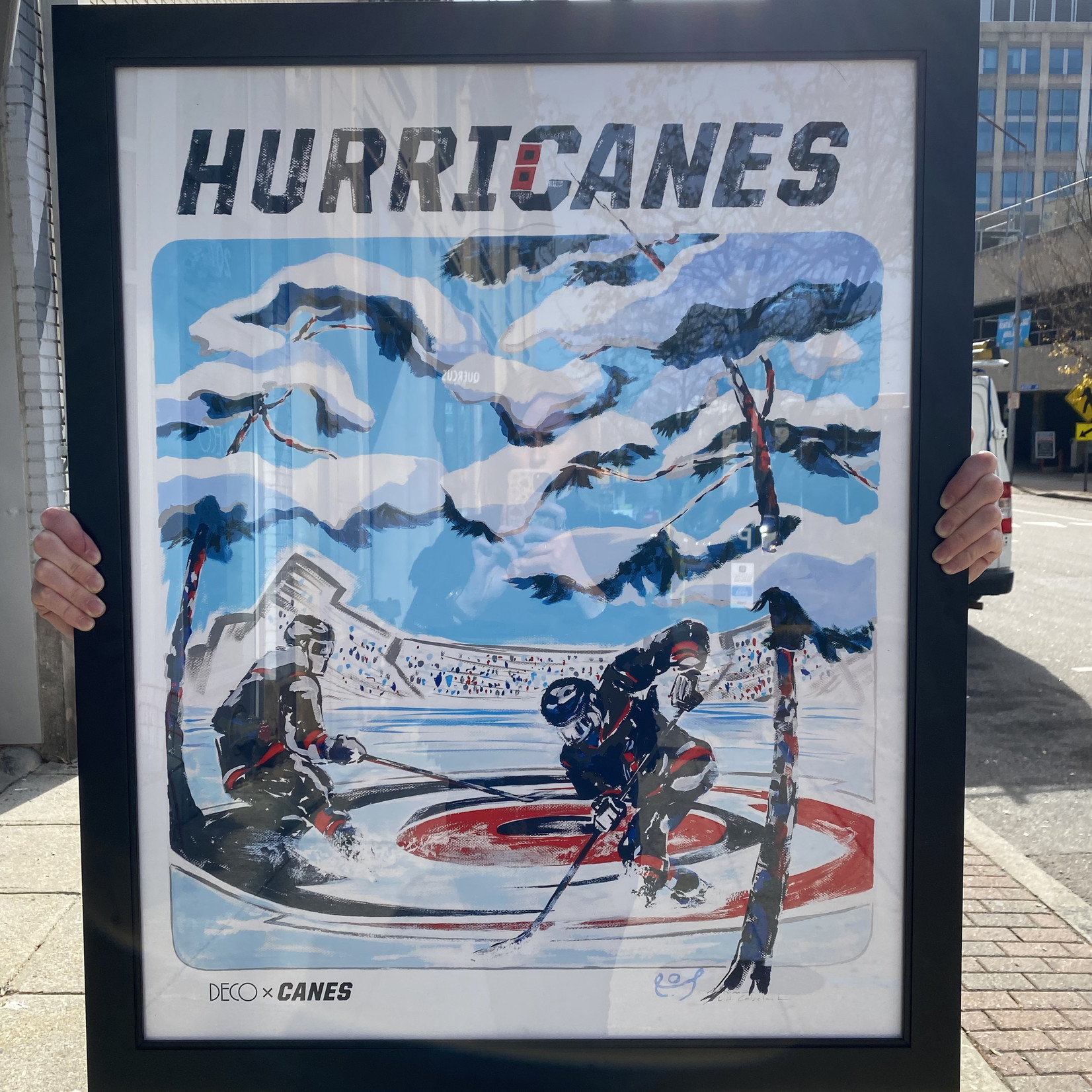 Autumn Cobeland Paintings Carolina Hurricanes Print by Autumn Cobeland - 2 sizes