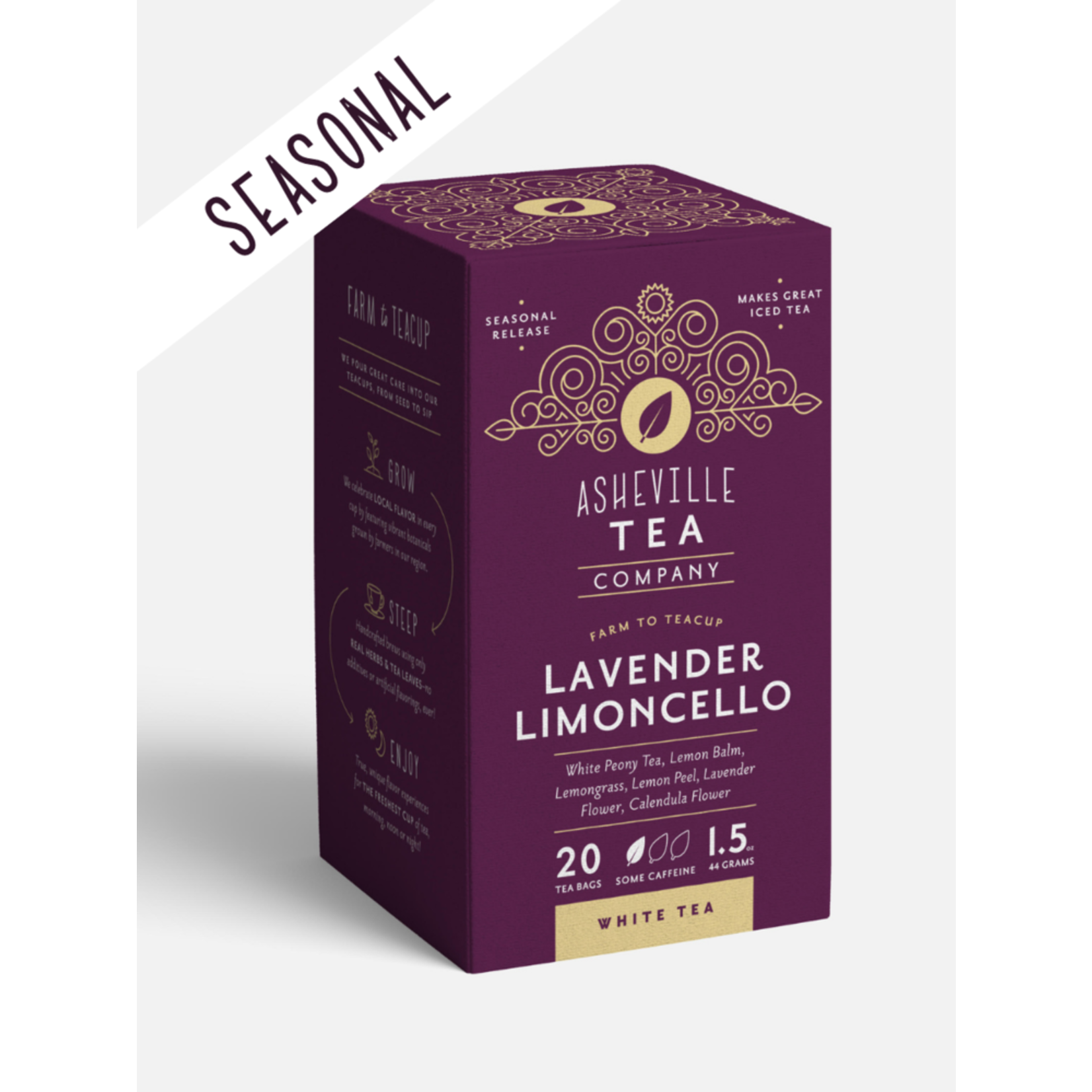 Asheville Tea Company Asheville Tea Box (20) Lavender Limoncello