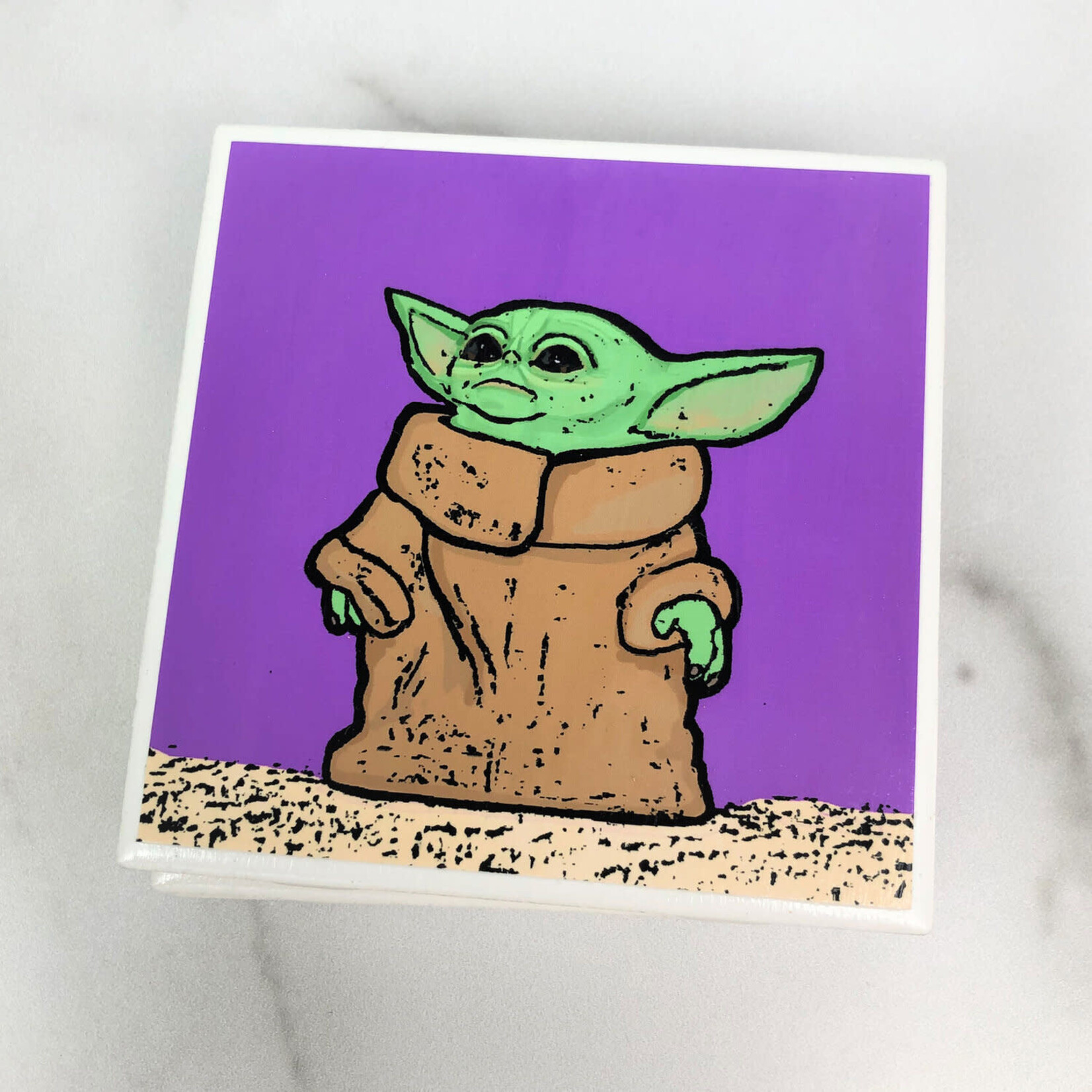 Amy May Pop Art Amy May Coaster Baby Yoda