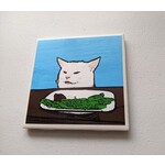 Amy May Pop Art Meme Cat Coaster