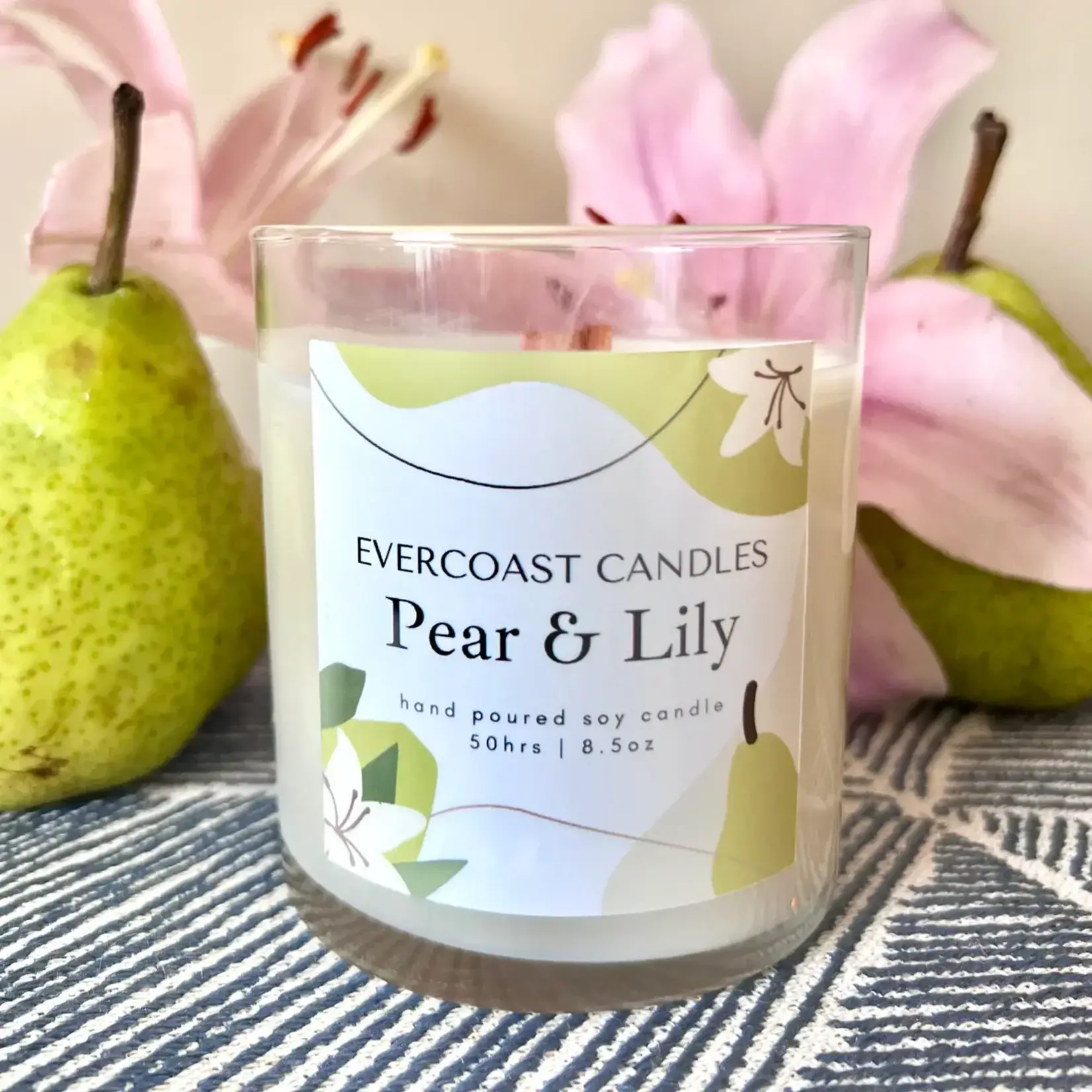 Evercoast Candles Evercoast Candle Pear + Lily 8.5 oz Glass