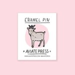 Aviate Press Goat Enamel Pin