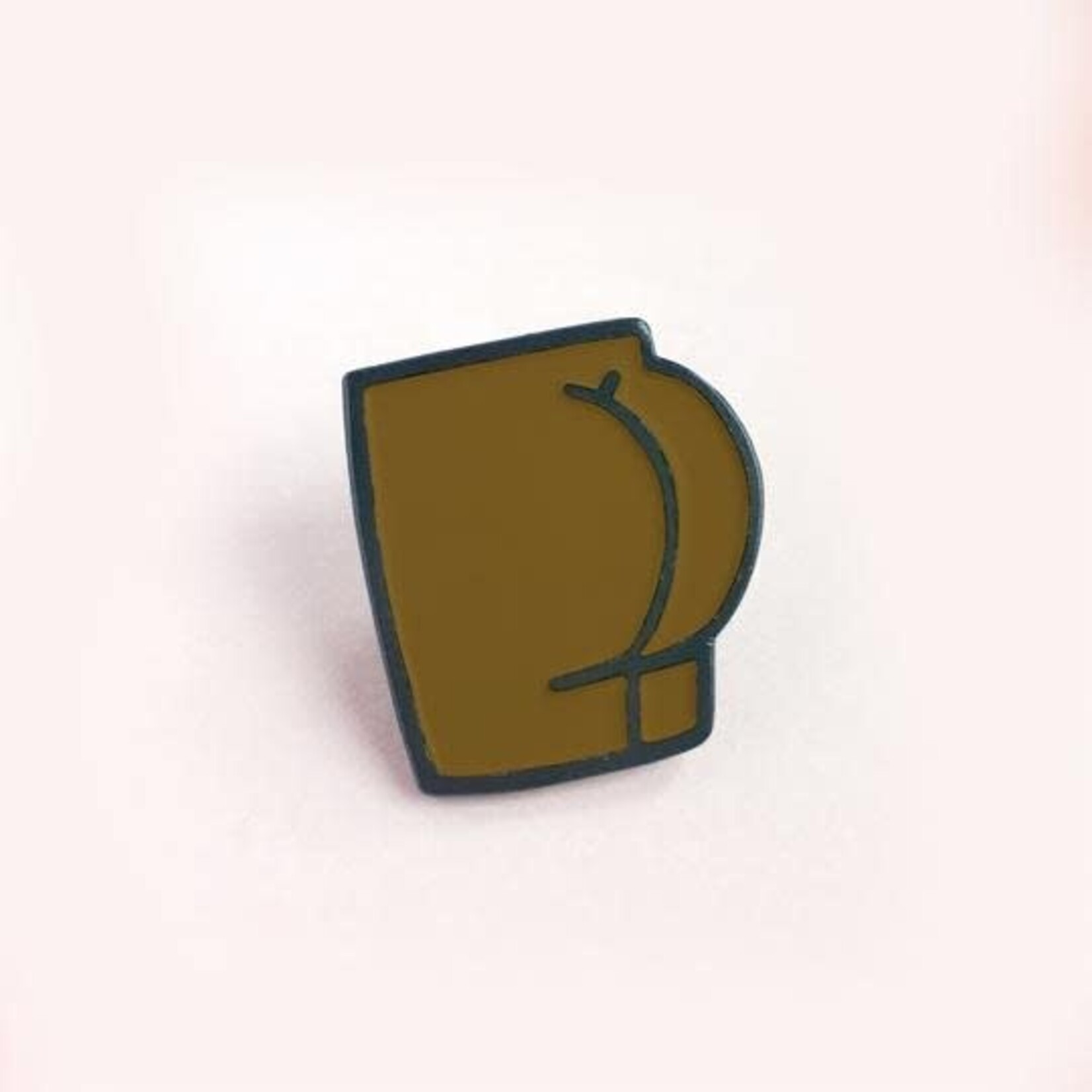 Aviate Press Aviate Press Enamel Pin Butt Golden Brown