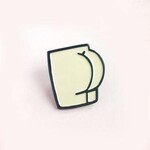 Aviate Press Peach Enamel Butt Pin