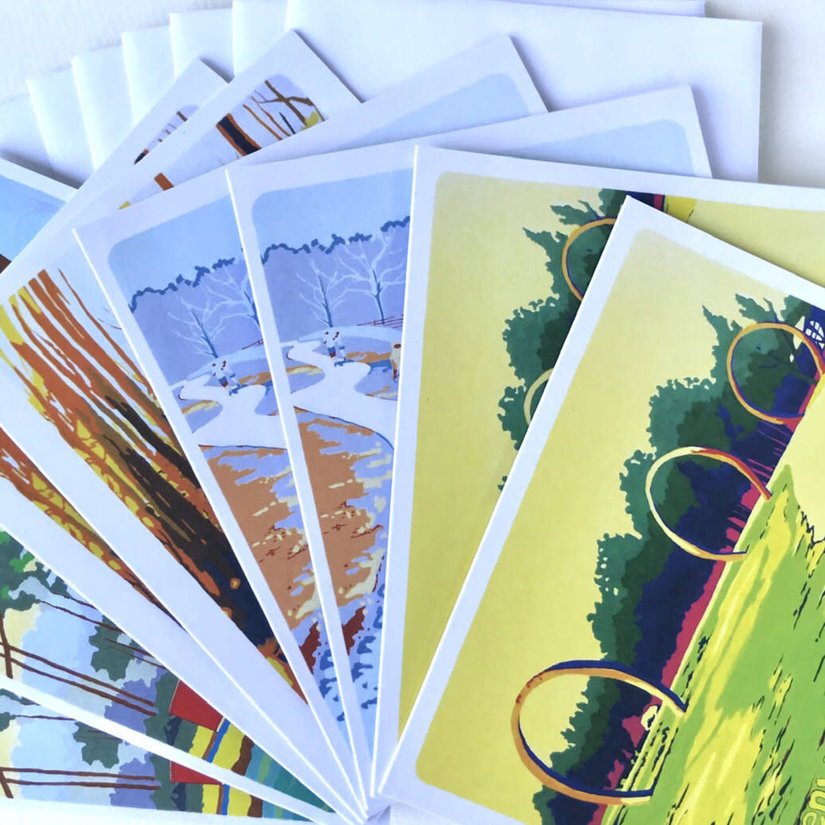 Autumn Cobeland Paintings Autumn Cobeland Card Set (8) Greenways Assorted