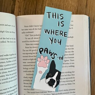 Ruff Sketch Designs Where You Paws-ed Bookmark