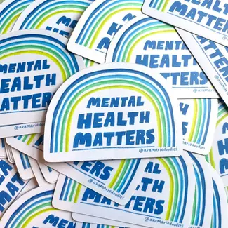 Aviate Press Aviate Press Sticker Mental Health Matters