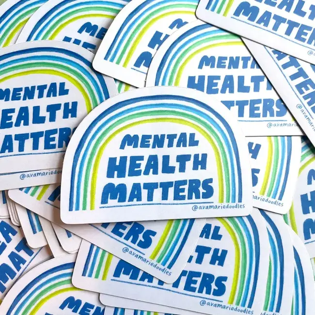 Aviate Press Aviate Press Sticker Mental Health Matters
