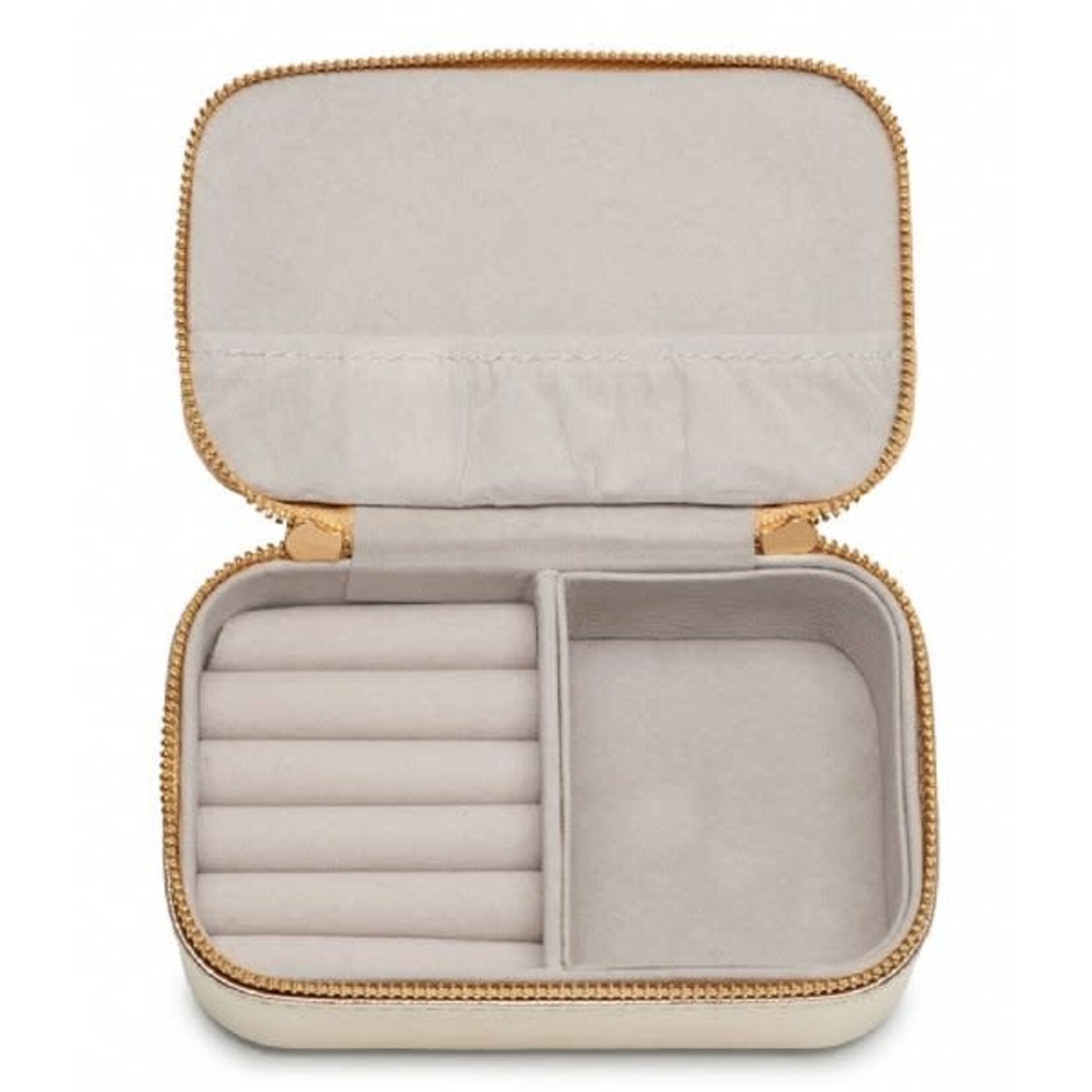 Mini Travel Jewelry Box Gold Rainbow