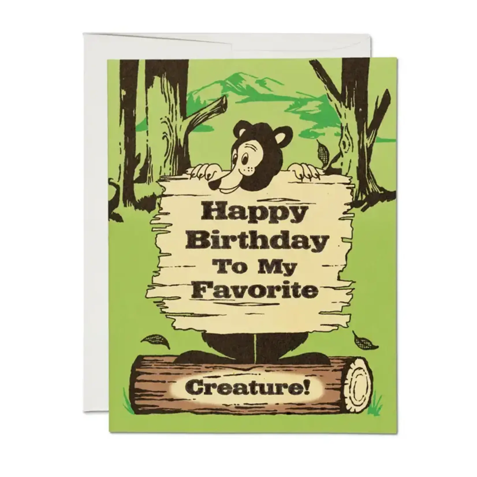 Bear Announcement Birthday Card