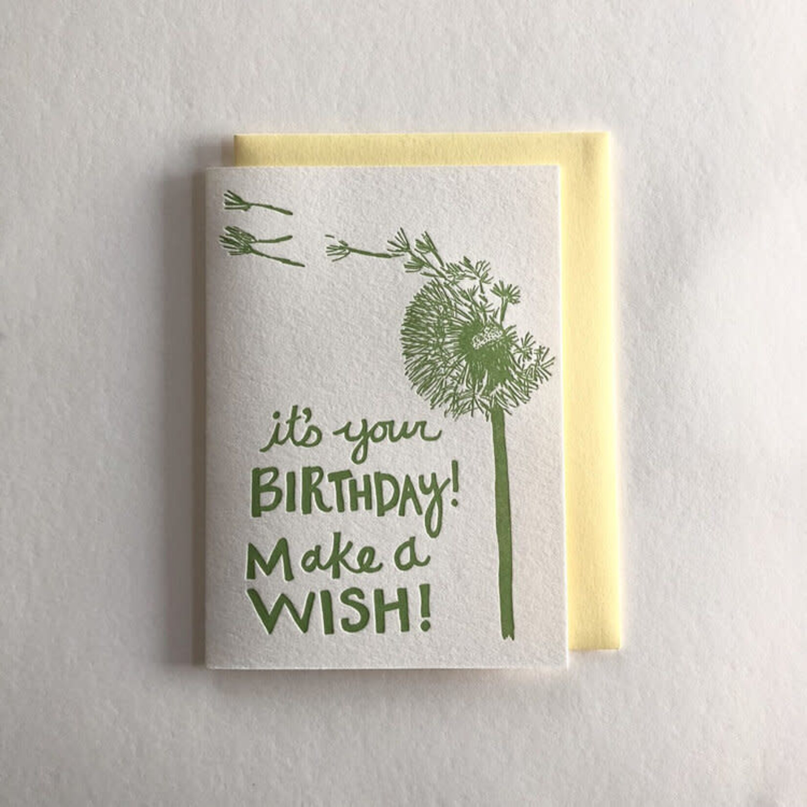 Macon York Press Dandelion Birthday Card