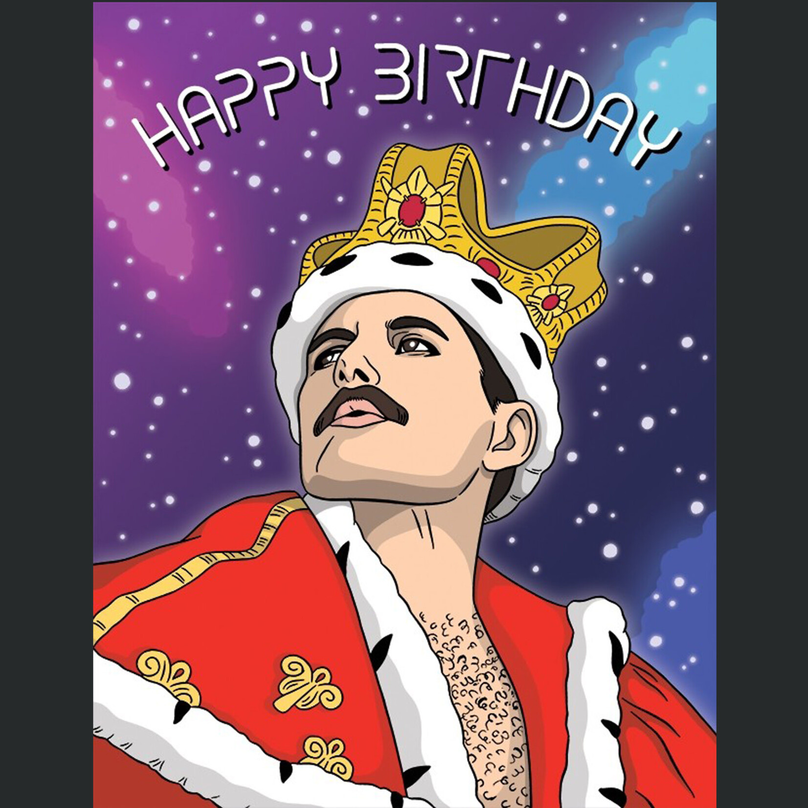 Freddie Mercury Happy Birthday Card