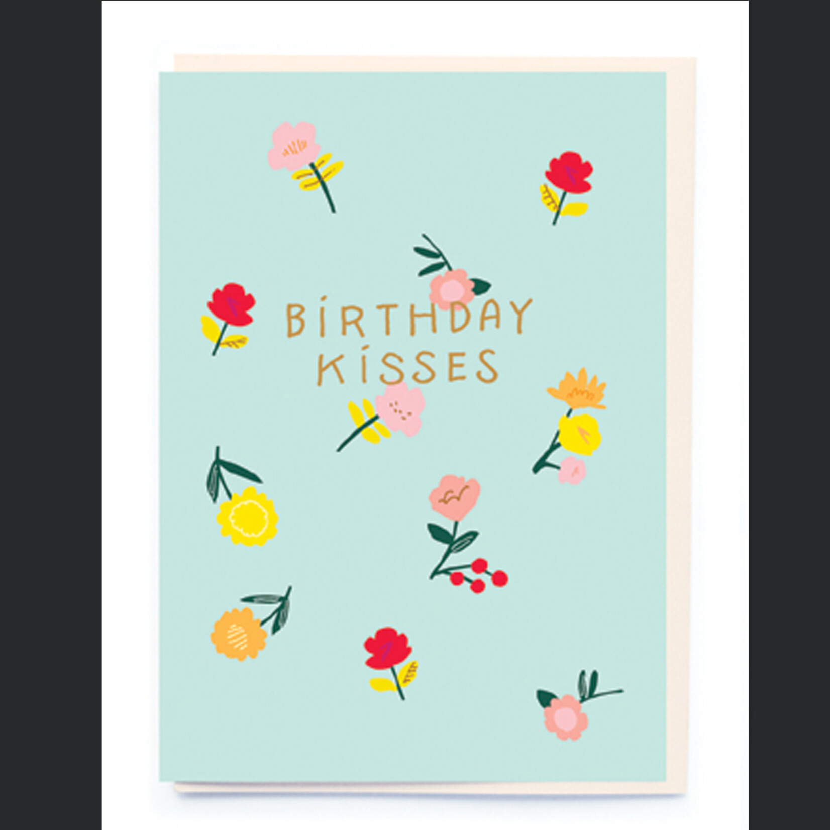 Sweet Cut Flowers Birthday Kisses Card