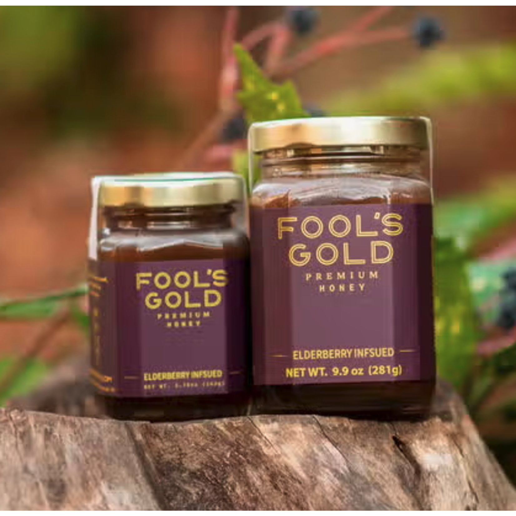 Fool's Gold Honey NC Honey Elderberry Infused 5.75 oz