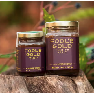 Fool's Gold Honey Elderberry Infused NC Honey - 5.75 oz Fool's Gold Honey Elderberry Infused NC Honey - 5.75 oz