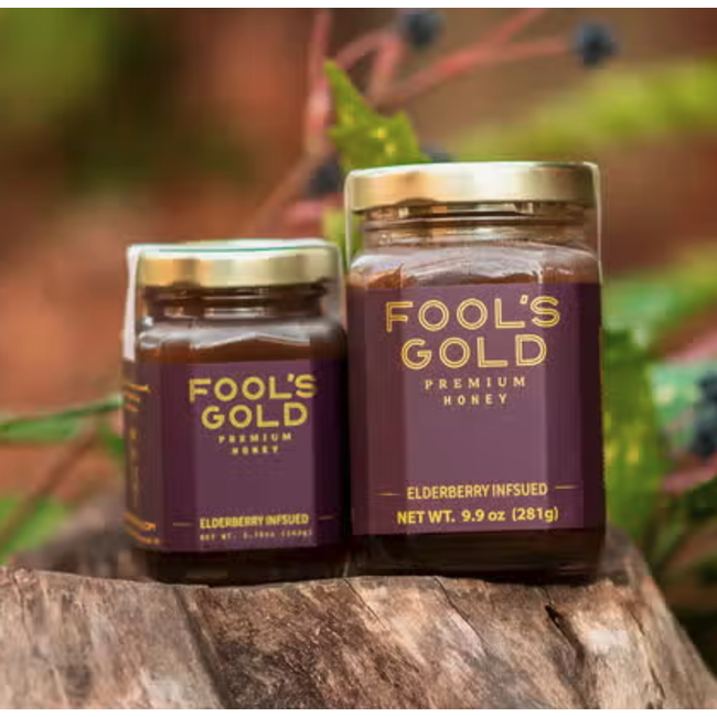 Fool's Gold Honey Elderberry Infused NC Honey - 5.75 oz