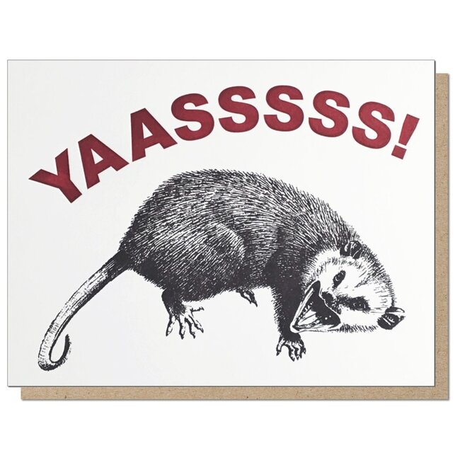 Guttersnipe Press Yasss Possum Card