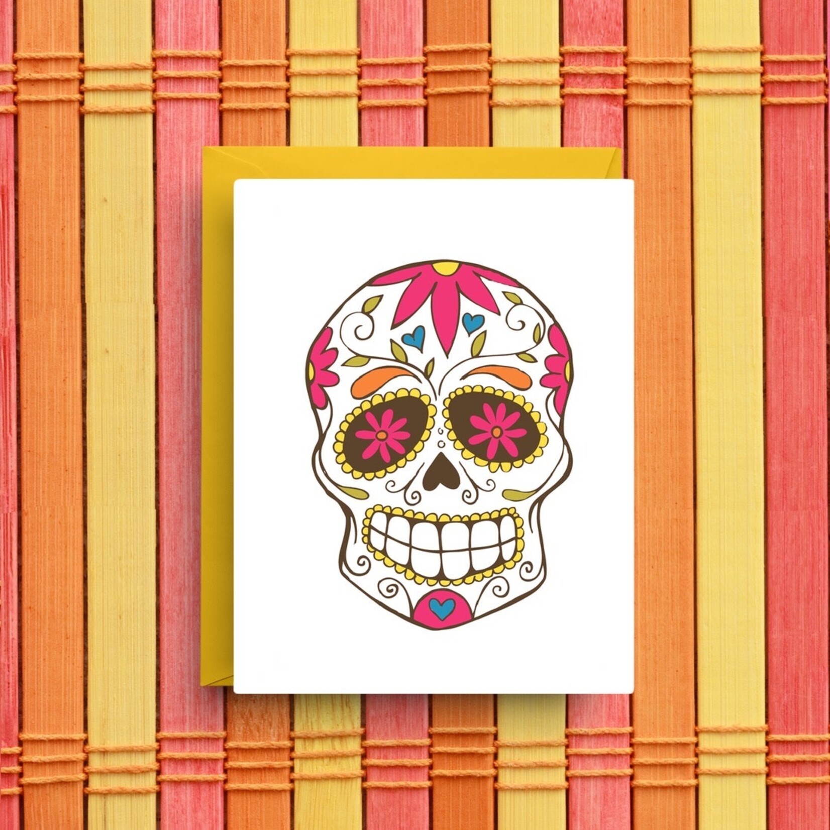 Sugar Skull Dia De Lost Muertos Card