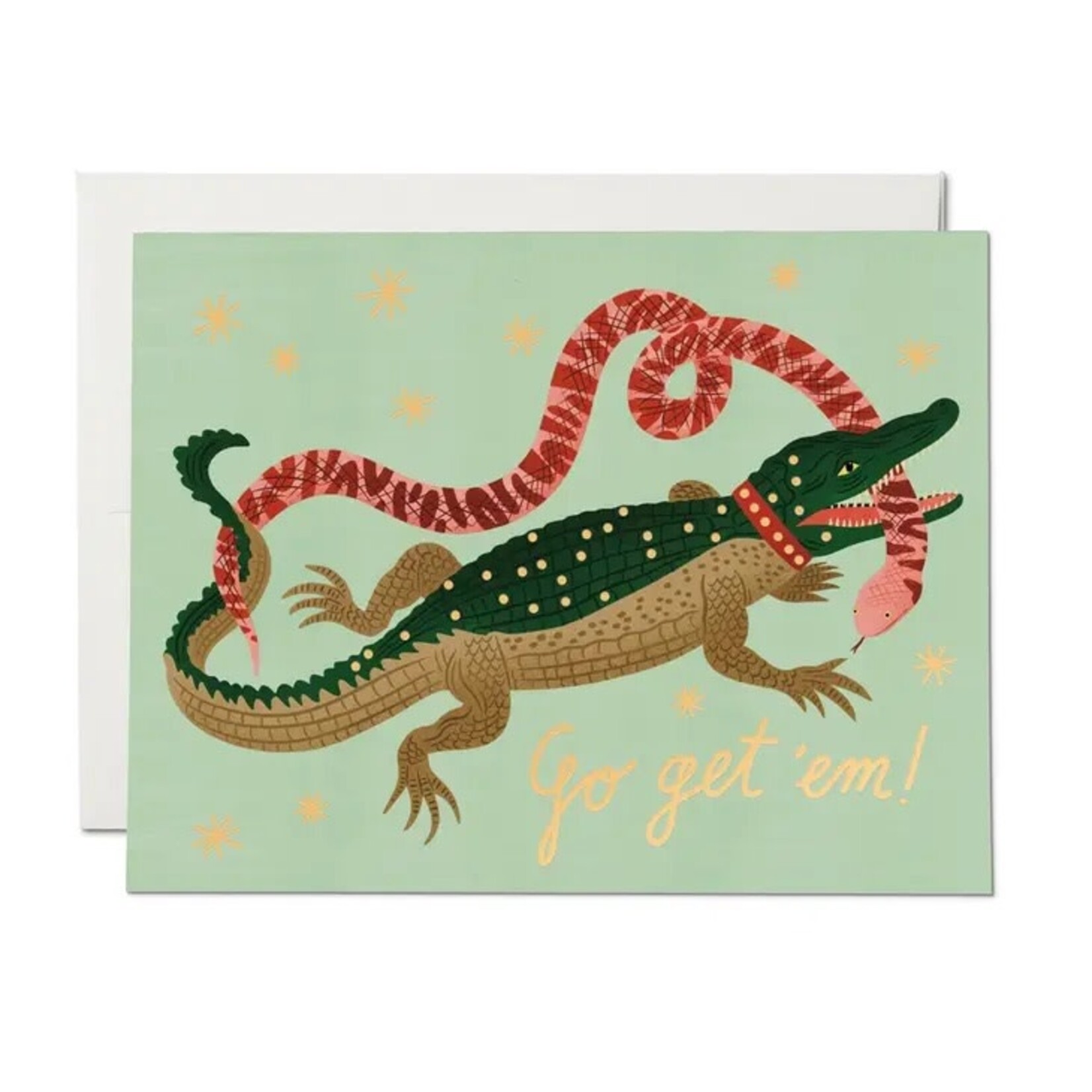 Get Em Alligator Congratulations Card