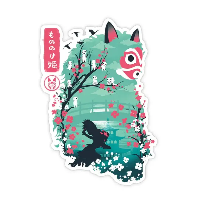 Fuzzy Ink Fuzzy Ink Sticker Princess Mononoke